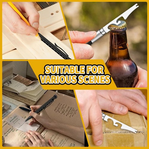 BoAn Gifts for Men,14 In 1 Multitool Pen (2 Pack),Fidget Spinner Decompression,Screwdriver,Hook Remover,Integrated Various Tools,Fathers Day Dad Birthday Gift