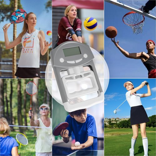Grip Strength Tester, Hand Grip Dynamometer, Electronic Hand Grip Strength Tester Grip Strengthener Hand Exerciser Meter Digital Hand Grip Training Gauge 220 Lbs / 99 Kgs for Sports, School, Office and Home Use