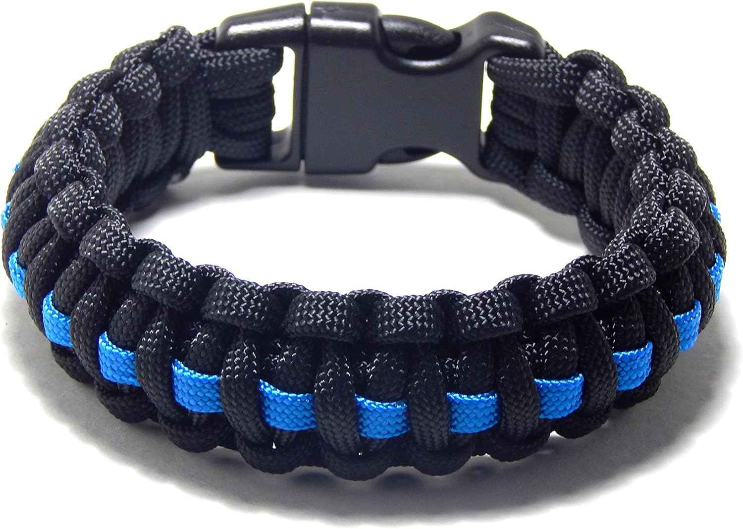 Thin Blue Line Tactical Paracord Survival Bracelet for Police & Outdoor Use