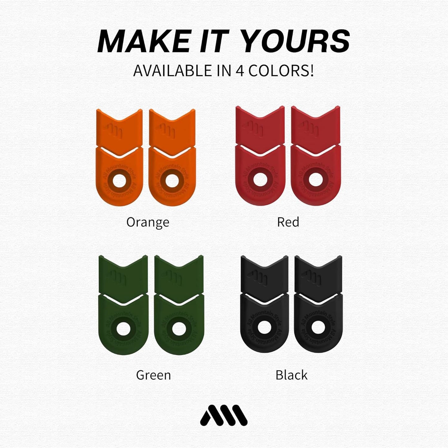 All Mountain Style Crank Defender – Crank Boot Protector Supports High Impact and Scratch Protection - Crankset Cover Sleeve Arm Helps Protect and Style Your Bikes Crank Arm (Green Boots)