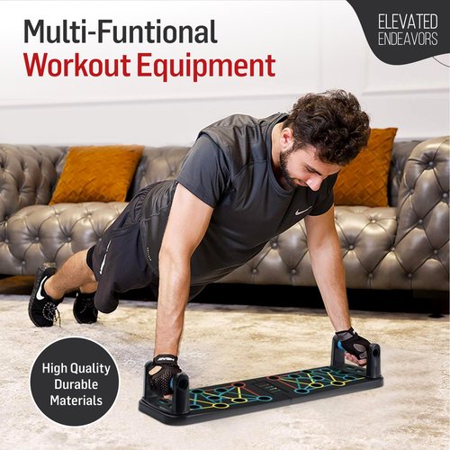 Elevated Foldable Push Up Board for Men & Women– Portable 9 in 1 Multi-Functional Push Ups Bars Push Up Handles for Floor for Men, Home Workout Equipment for at Home Exercise- Fitness Accessories