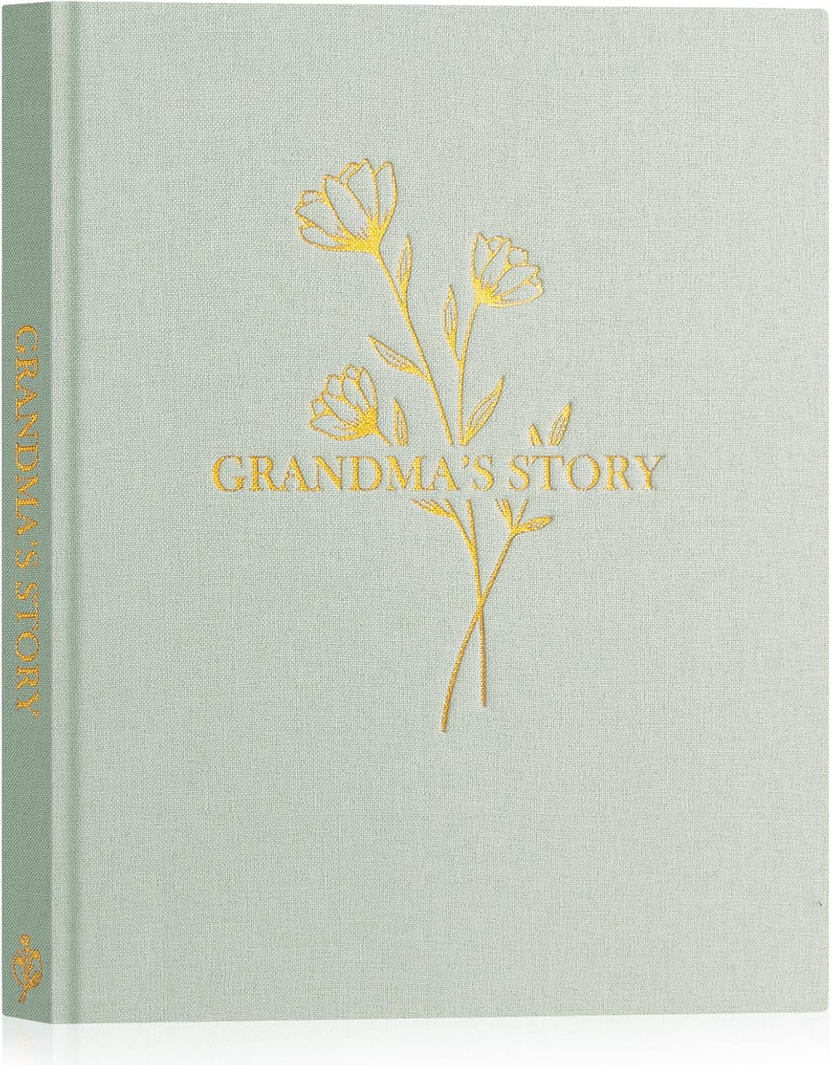 Lanpn Grandma Life Story Book Journal with 260+ Prompts, Linen Hardcover Grandmother Guided Journal Memory Keepsake Book to Fill Out, Birthday Mother's Day Christmas Gift for Grandmas, Purple