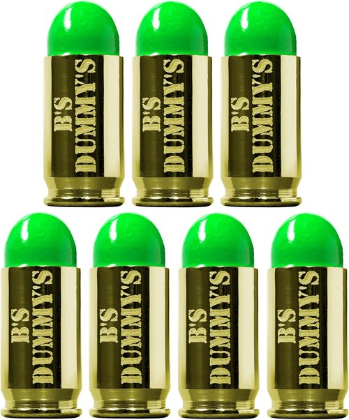 B's Dry Fire Snap Caps ® - Dummy 380 Auto Training Caps (7 Pack) (Green Brass)
