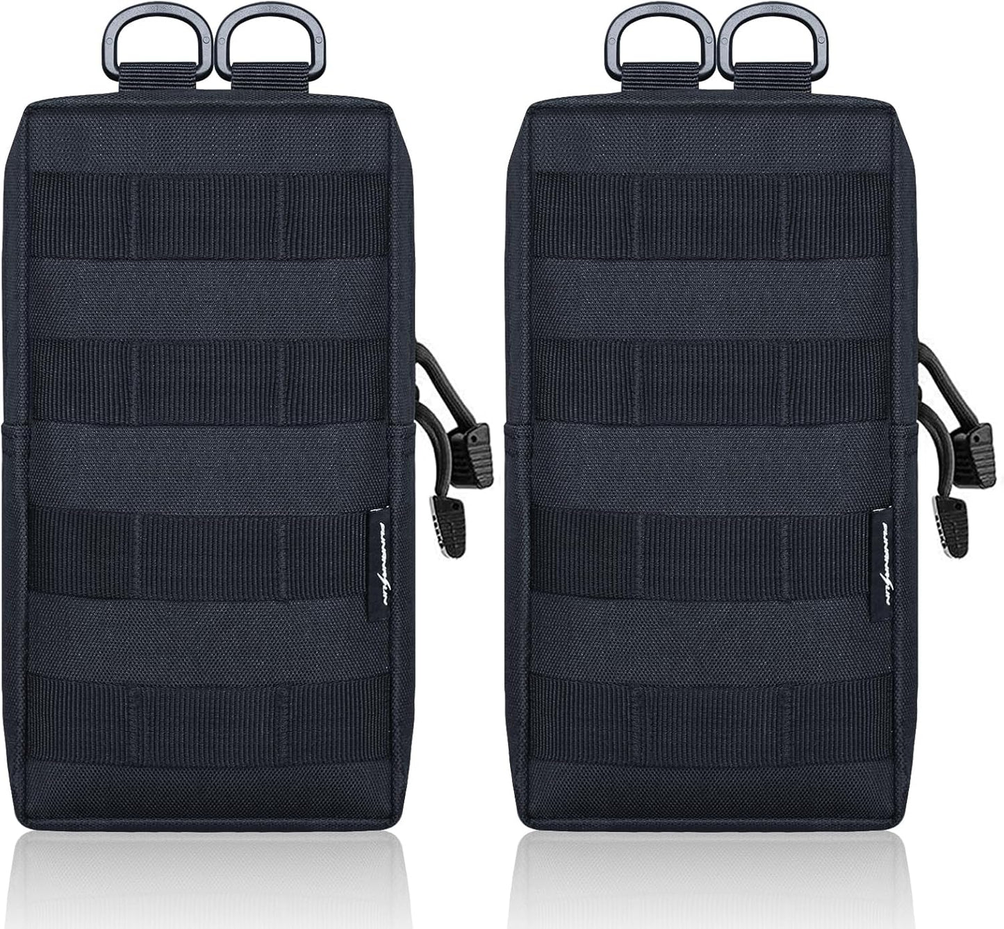 FUNANASUN 2 Pack Molle Pouches Tactical Pouch Small Molle Pouch Compact Water-Resistant EDC Pouch Molle Bag