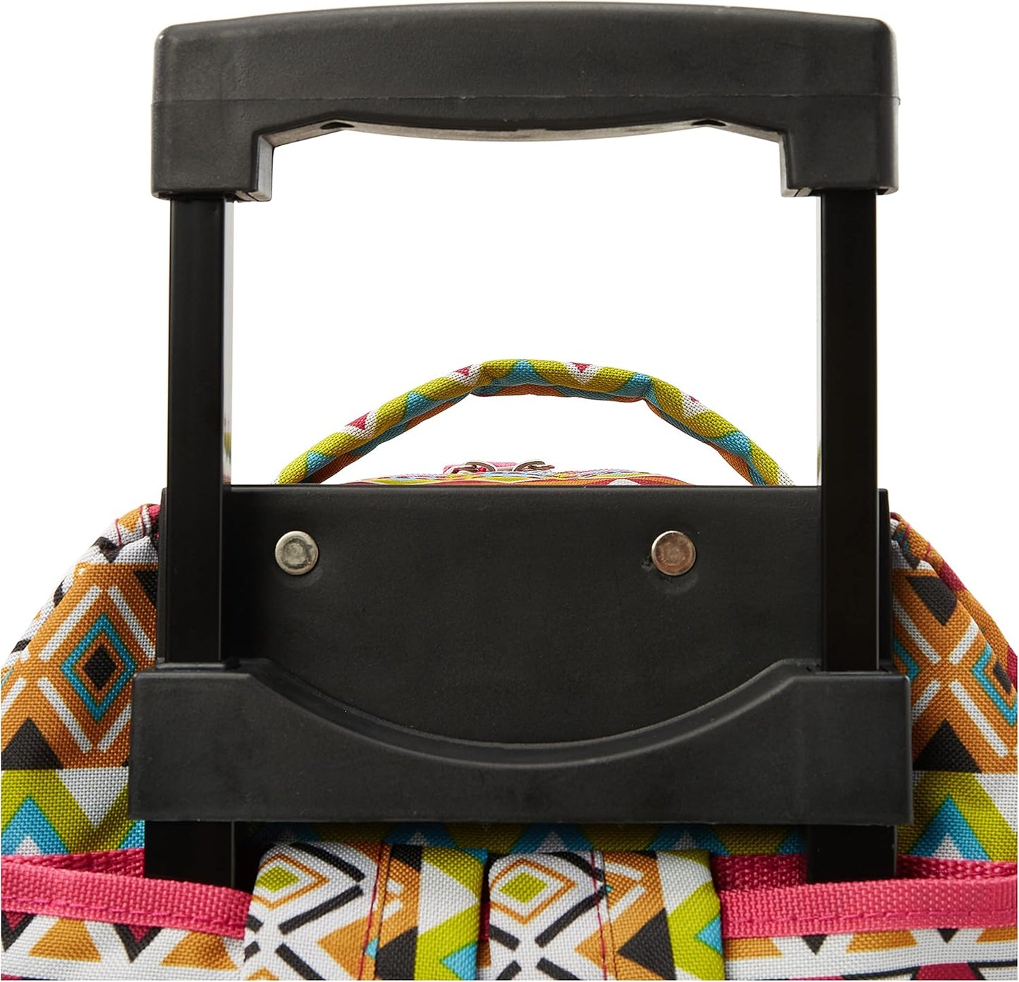 Rockland Double Handle Rolling Backpack, BLUELEOPARD, 17-Inch