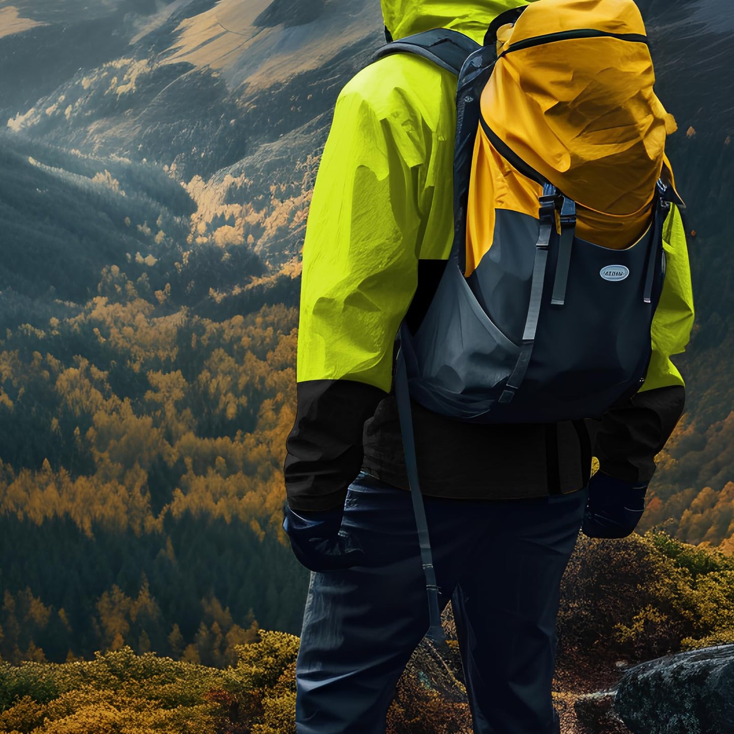 CGLRybO Cycling Jacket Mens Lightweight Running Windbreaker Hooded Quick-dry Hiking Travel Rain Coats Reflective