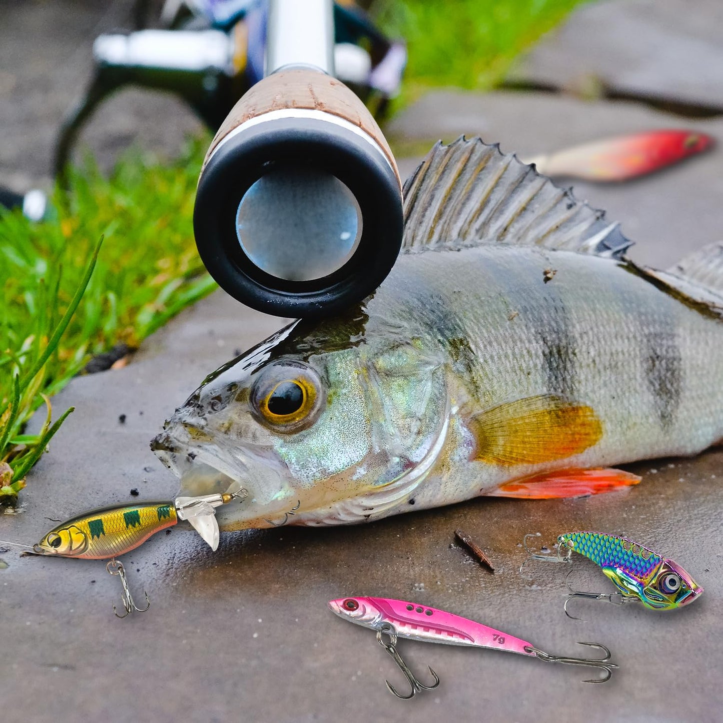 Fishing Lures Kit, 10 PCS Top Water Fishing Lures with Propeller, Soft Plastic Fishing Hooks for Freshwater or Saltwater, 6g and 7g