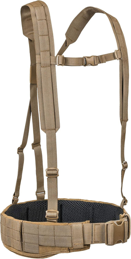 Tasmanian Tiger Warrior Belt MK III, Tactical Battle Belt, MOLLE Webbing, Chest Strap Carrying System, Medium, Coyote (TT-7655-346-M)