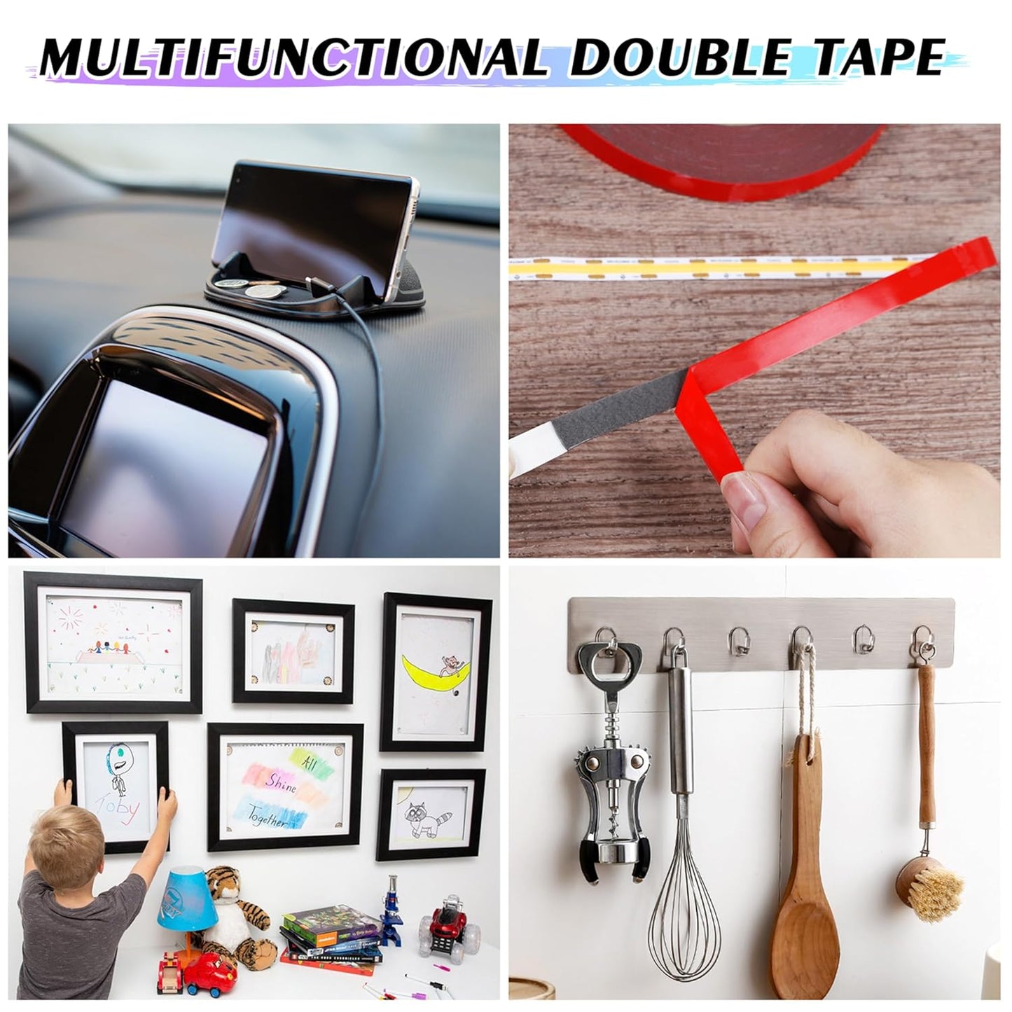 EMITEVER Double Sided Tape 33FT x 0.4IN Mounting Tape