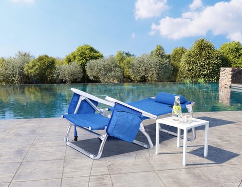 Nice C Blue Backpack Beach Chair with Cooler and Umbrella, Cup Holder for Outdoor, Camping, BBQ, Travel, Picnic