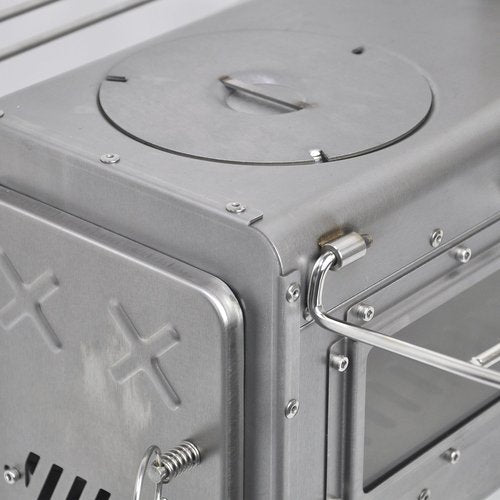 Outdoor Wood Burning Stove, Portable Camp Stove Tent Stove with Chimney Pipe for Cooking, Camping, Tent, Hiking, Fishing, Backpacking
