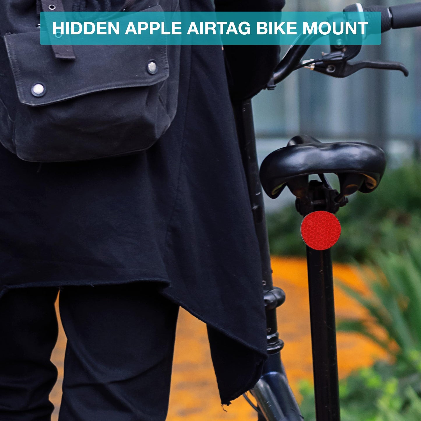 Premium Bike Reflector Airtag Holder - Anti-Theft Safety Solution for Your Bicycle - Enhance Visibility and Track Your Bike - Ensure Peace of Mind.