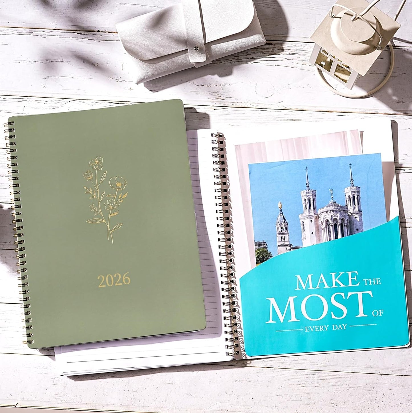 2026 Planner - Planner 2026 Weekly and Monthly with Tabs, 9’’ × 11’’, Jan 2026 - Dec 2026, Hardcover, 12 Monthly Tabs, Premium Paper, Twin-wire Binding, Inner Pocket