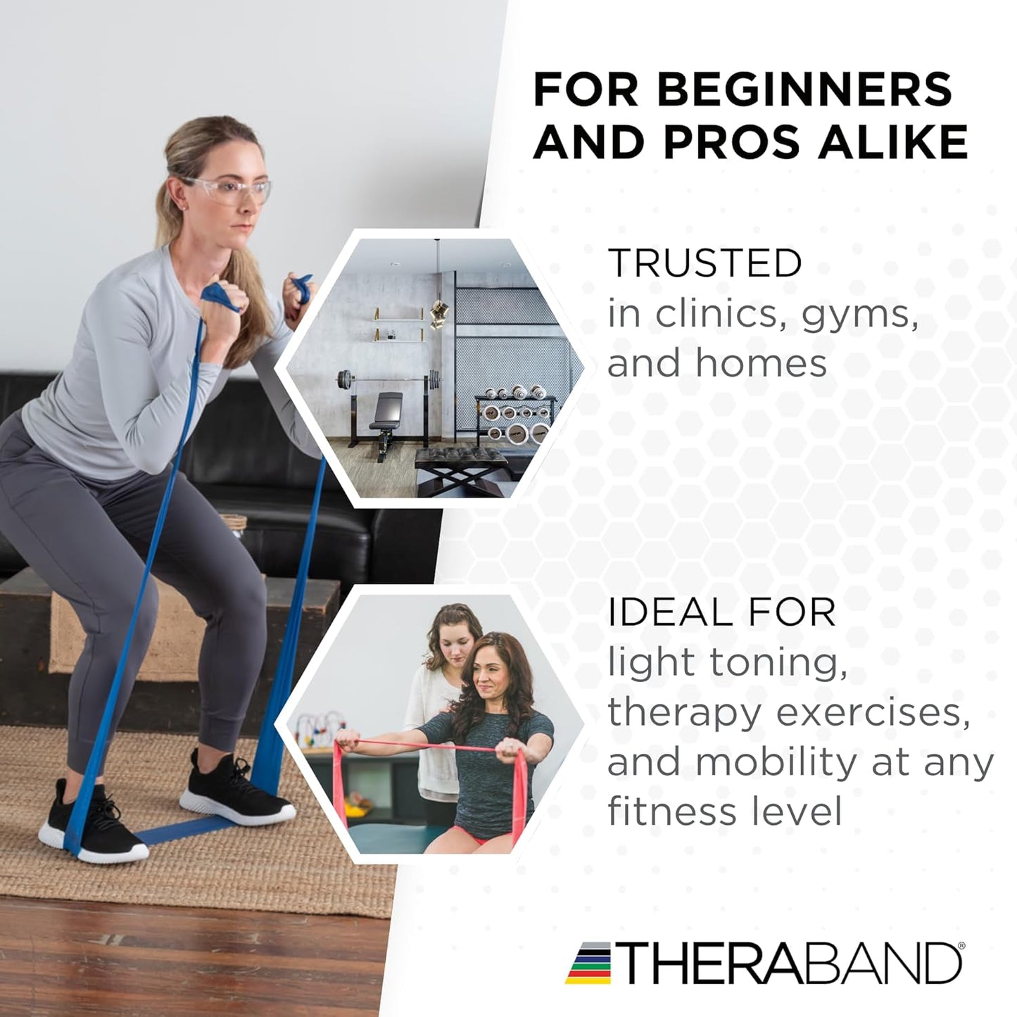 THERABAND Resistance Band, Red, Medium, 50-Yard Roll, Latex-Free, Elastic Band for Exercise, Physical Therapy, Yoga, Pilates, Stretching, Home Workouts, Cut-to-Length, Color-Coded Levels