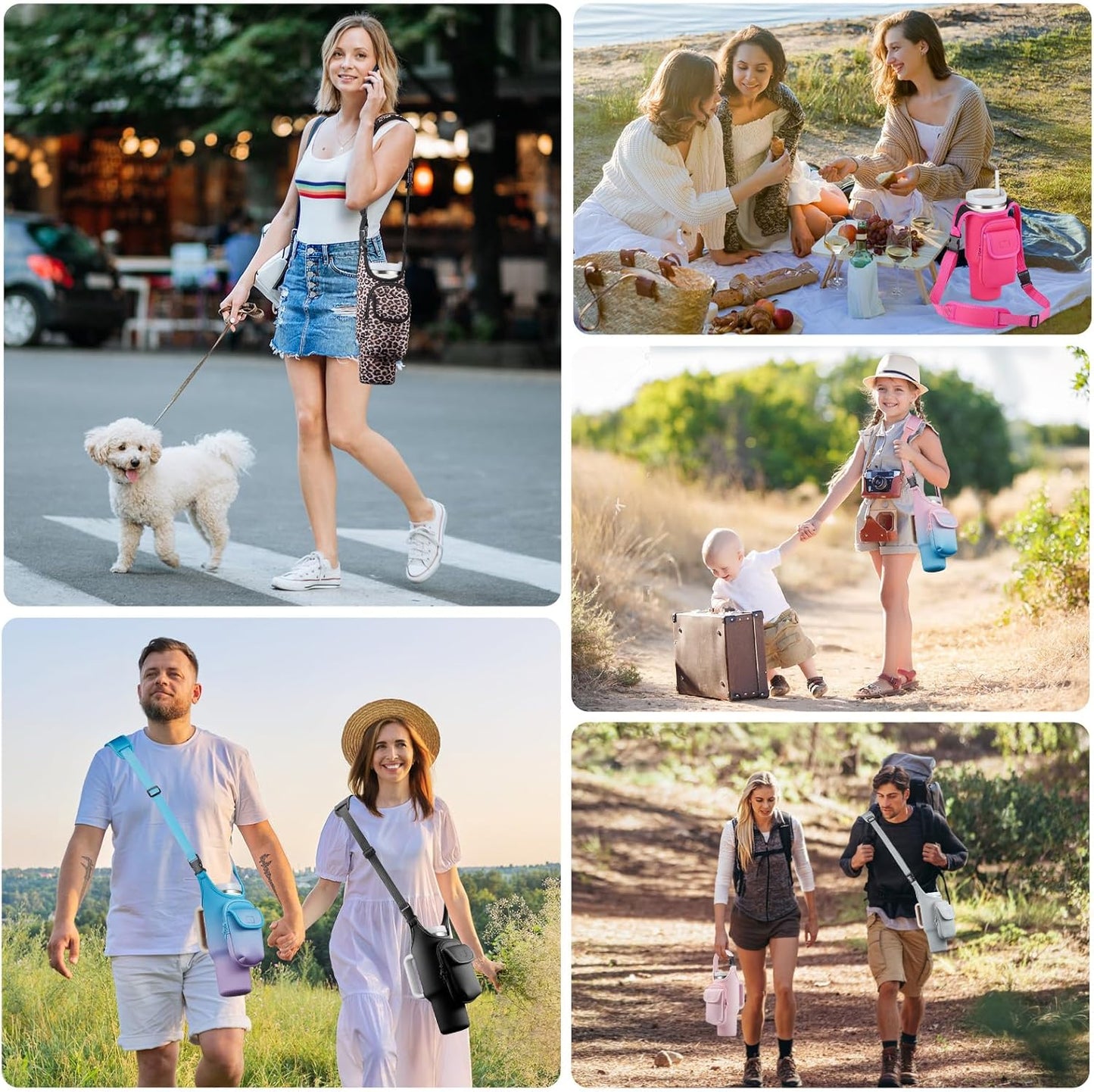 Insulated Neoprene Carrier Bag for Stanley 40/30oz Tumbler | Phone & Flap Pockets