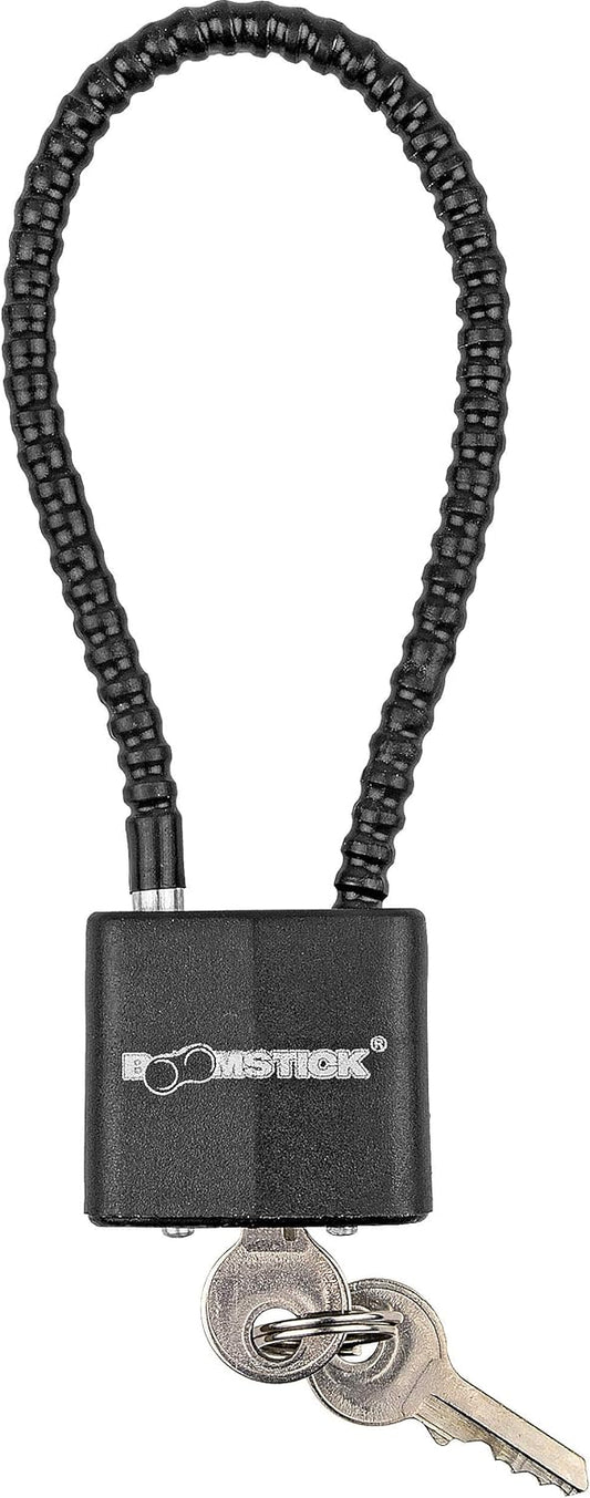 BOOMSTICK Gun Cable Lock with Key – 9” Heavy Duty Steel Cable – Universal Fit for Handguns, Rifles & Shotguns – Vinyl-Coated Wire Lock for Firearm Safety & Security – Keyed Different