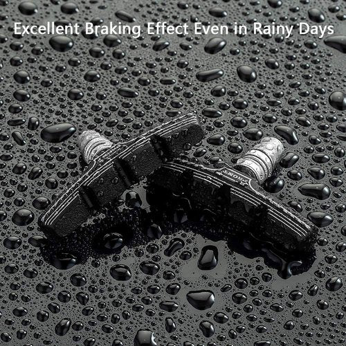 Hapleby 4PCS Premium Bike Brake Pads, Professional Mountain Bicycle V-Brake Pads, Bike Brake Blocks Kit, for Free Hex Wrench