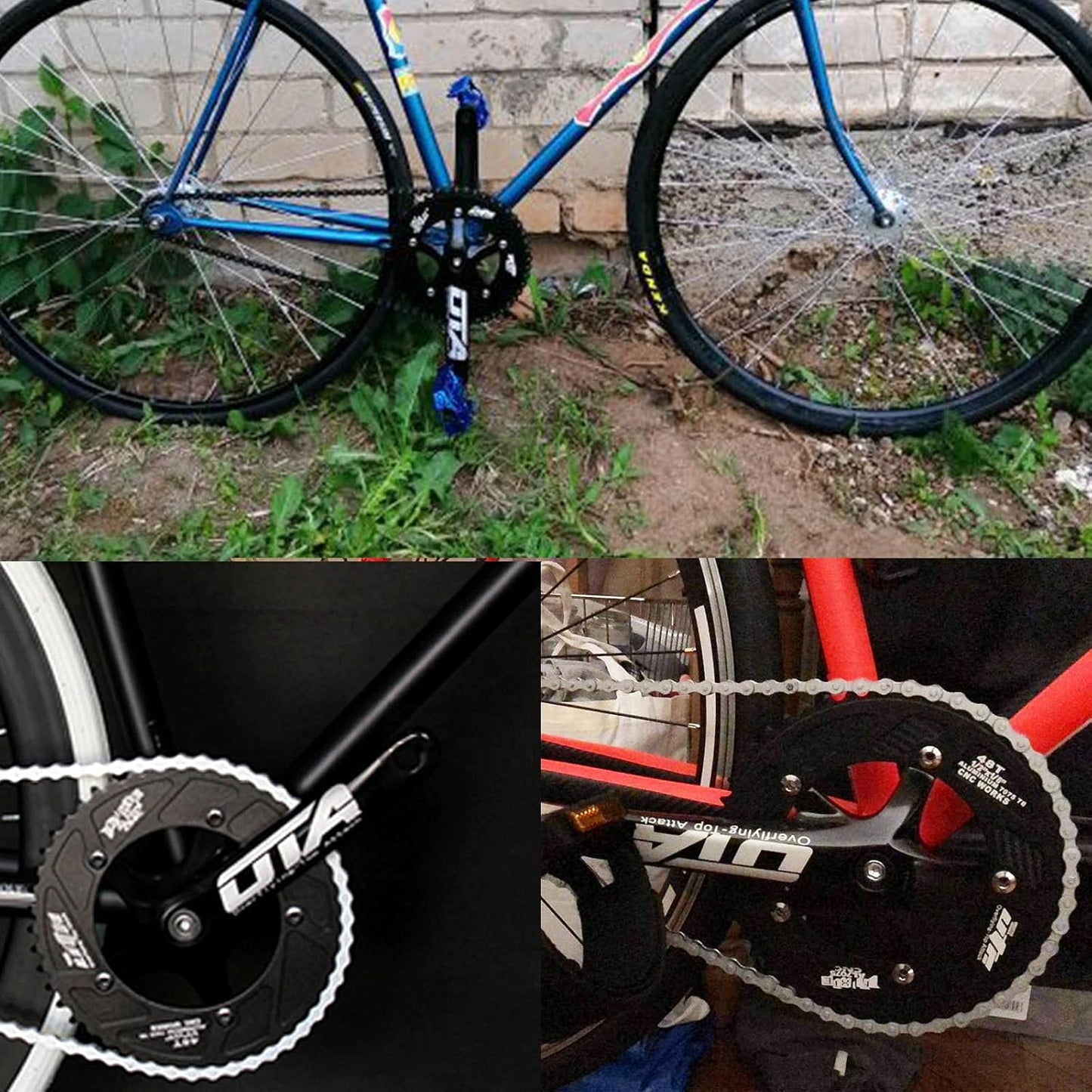 48T Single Speed Road Bike Track Fixie Crankset 170mm 130BCD 5 Armcrank