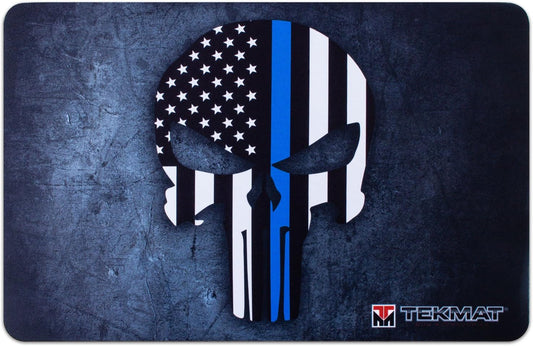 TekMat Thin Blue Line Punisher Gun Cleaning Mat, Black