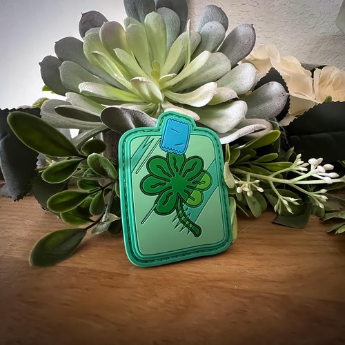 Lucky Seven Leaf Clover PVC Morale Patch | Hook & Loop Backing