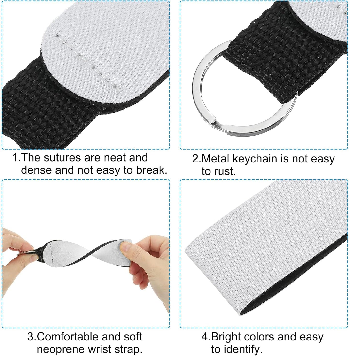 Waterproof Neoprene Keychain | Buoyant Floating Key Ring for Outdoor Sports