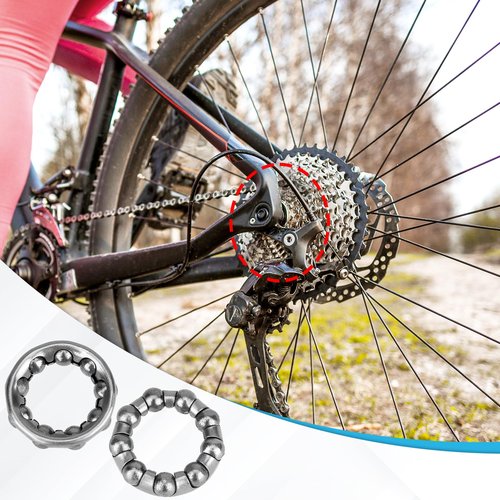 Bike Ball Crank Bearing Stainless Steel 1/4 inch x 9 Balls Bike Crank 4Pcs Replacement Mountain Bike Parts Repair Accessories for Bicycle Crank Bottom Bracket