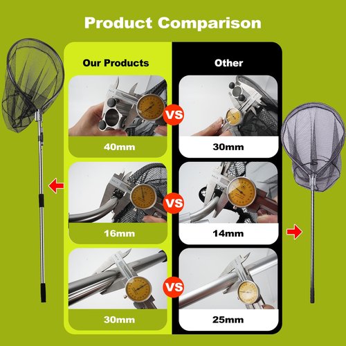 Smarkey Dog Catch Net Pole, Animal Catching Net, Wildlife Control Tool, Large Fish Landing Net for Chicken Raccoon Duck Goose Bird Skunk Bat Raccoon Guinea Fowl Feral Cat Pigeon Tuna Goat - Heavy Duty