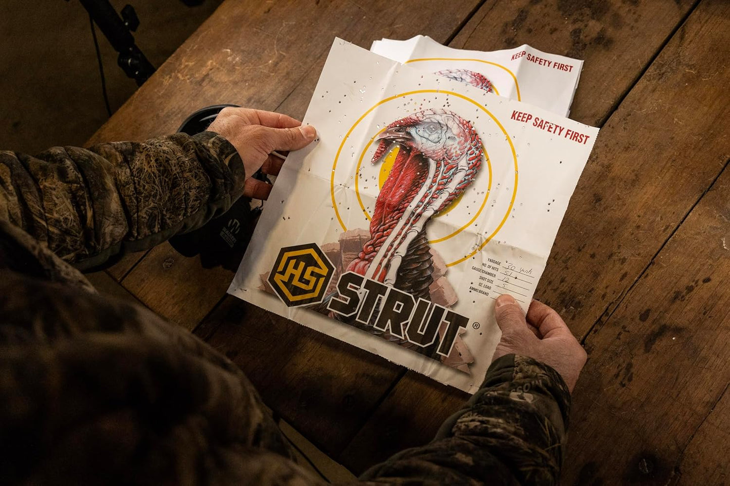 Hunters Specialties Full Size Paper Shooting Practice Turkey Targets - 11 inch x11 inch - 12 Pack