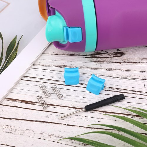 Gosknor 3pcs Replacement Button Compatible with Owala FreeSip 24oz 32oz, Water Bottle Lid Mouth Push Switch Top Cap Seal Stopper Replacement Parts for Owala 16/19/24/32/40oz Accessories(Lake Blue)