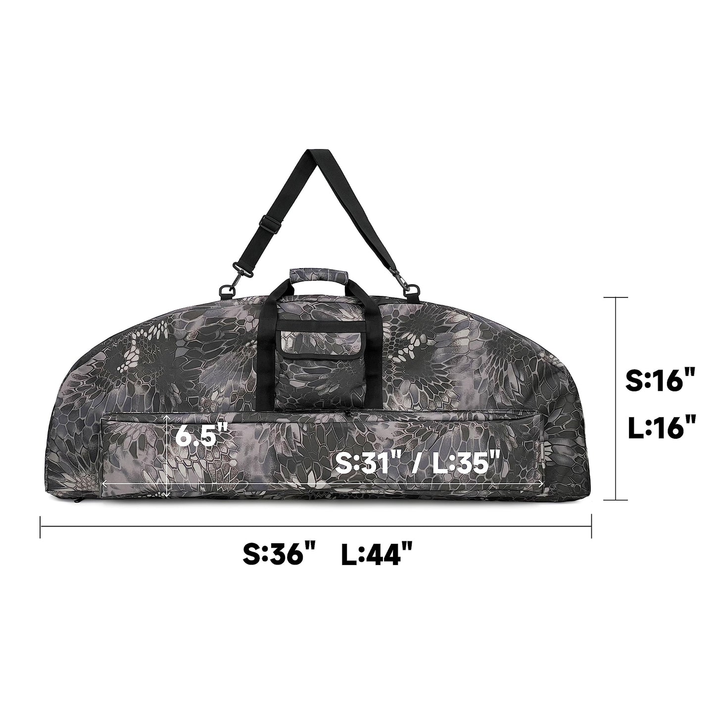 TaktZeit Tactical Compound Bow Case Soft Bow Case for Hunting 36"/44" Length Bow Bag with Adjustable Shoulder Strap (Boa Camo, Small)