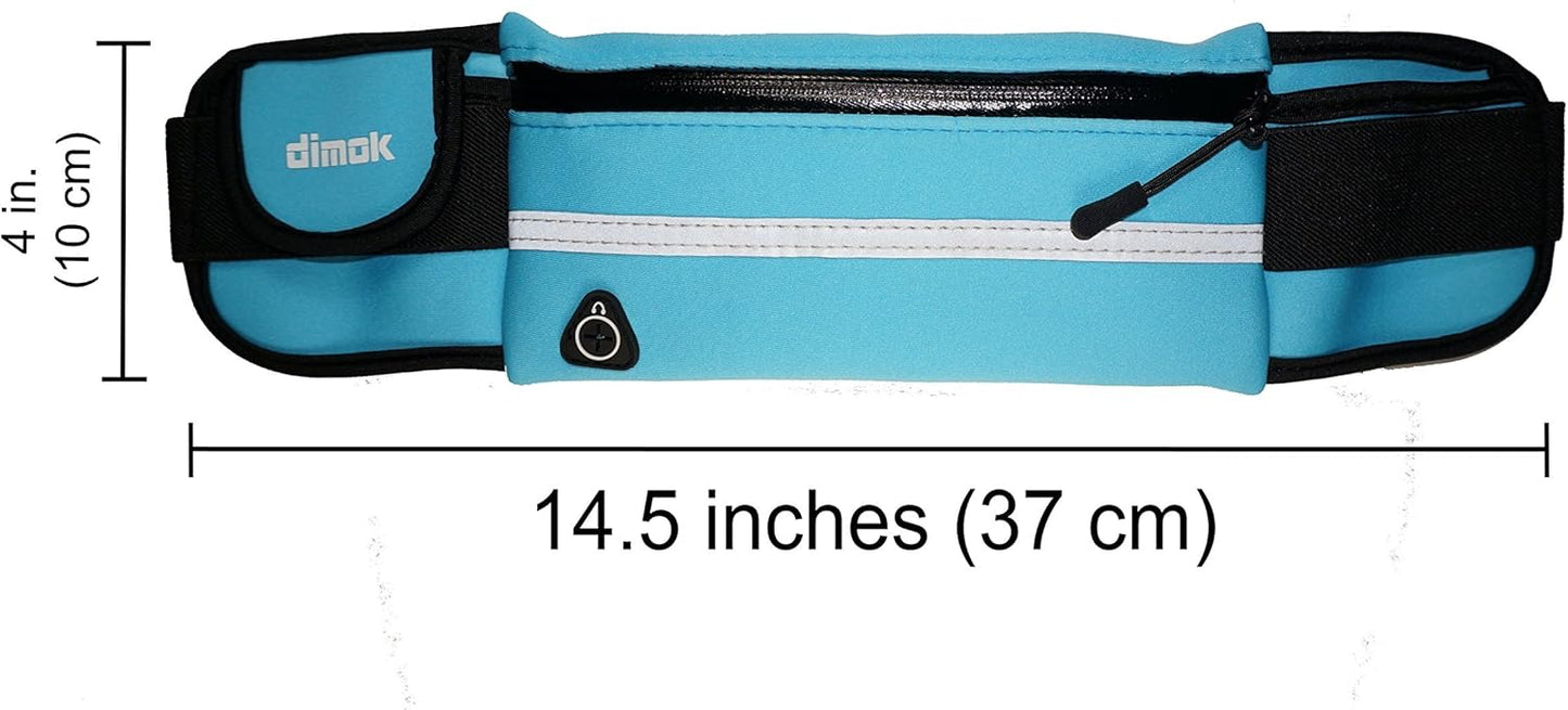 Running Belt Waist Pack - Water Resistant Runners Belt Fanny Pack for Hiking Fitness – Adjustable Running Pouch for Phones iPhone Android