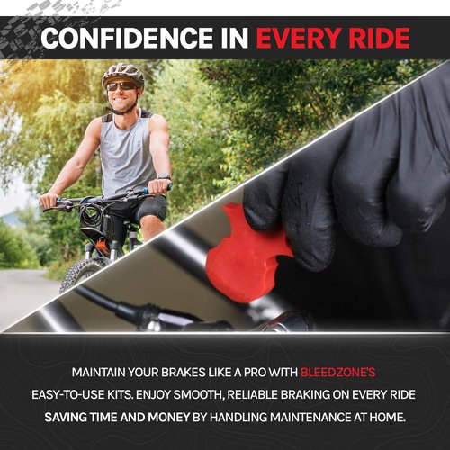 BleedZone Universal Brake Bleed Kit - Hydraulic Brake Bleeding Kit Compatible with Shimano, Tektro, Magura, SRAM, Zoom - Complete Bike Brake Bleeder Kit for MTB, Road, and All Bicycle Types