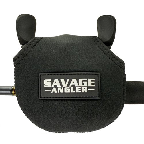Savage Angler Neoprene Baitcast Reel Cover, Fishing Reel Protector, Fishing Reel Cover, Baitcaster Case, Low Profile Baitcaster Case, Casting Reel Covers, 50 100 200 Series Baistcasters (1, Black)