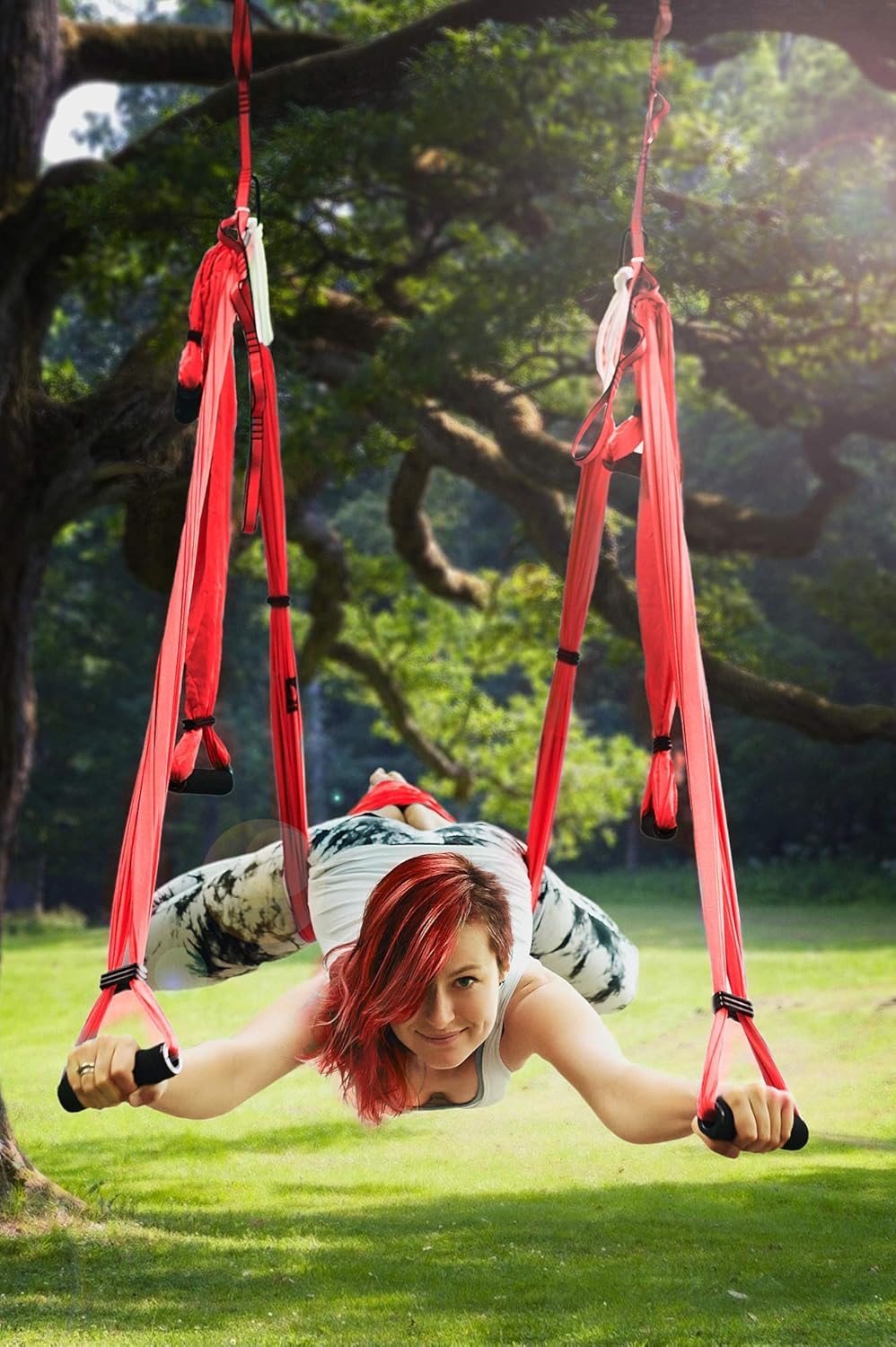 Aerial Yoga Swing Set - Hammock Hanging Swing - Sling Inversion Fly Kit - Antigravity Yoga Sling - Suspension Trapeze