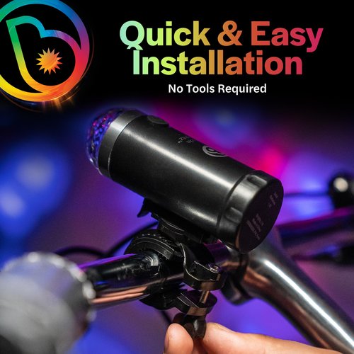 Brightz Ultimate Bike Light Bundle - Includes WheelBrightz White LED Bike Wheel Lights 2-Pack & CruzinBrightz Disco LED Bike Light - Universal Fit, Easy Install, Long Battery Life