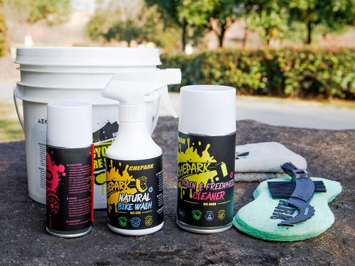 CHEPARK Cleaning Kit-Bike Wash & Drivetrain Essentials Kit with bike clean,Bicycle Degreaser,dry Lubricant,Cleaning Brush Tool-Bike Maintenance for Mountain Road Gravel Bikes