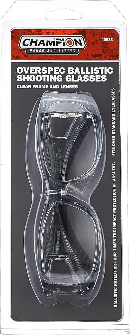 Champion Range and Target Champion Traps and Targets Over-Spec Ballistic Glasses (Clear)
