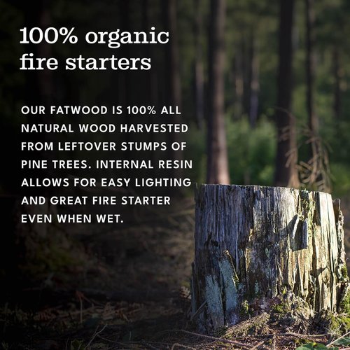 Superior Trading Premium Fatwood Fire Starter Sticks, Natural Kindling for Fireplaces, Wood Stoves, Winter Camping Fire Starter, Fire Lights, 10 lbs