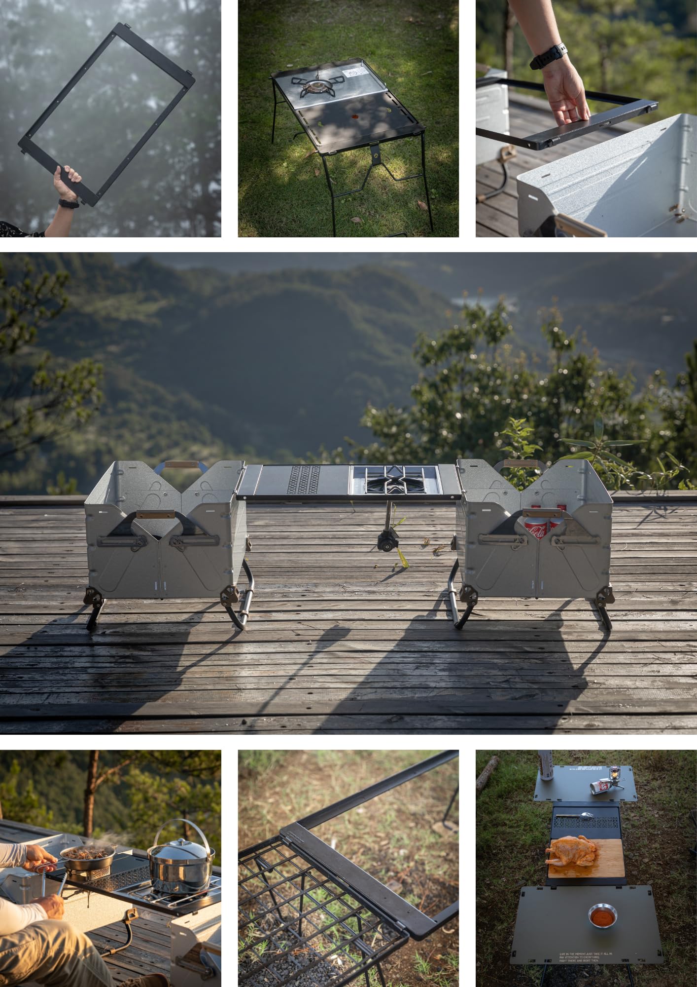 camping moon IGT Top Grill Frame Black CK-3650