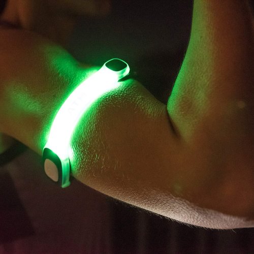 LED Safety Armband for Running - Nathan LightBender RX, Battery-Powered Night Light
