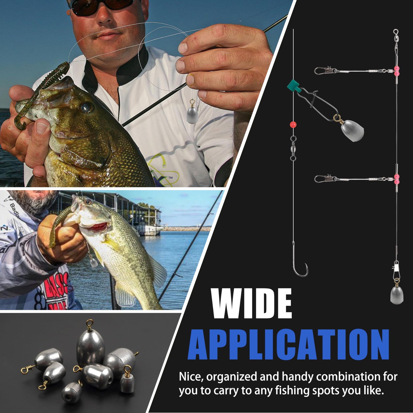 Fishing Weights Kit,60pcs Assorted Bass Casting Weights Iron Fishing Weight Water Drop Bell Sinkers Catfish Sinker Weight for Saltwater Freshwater