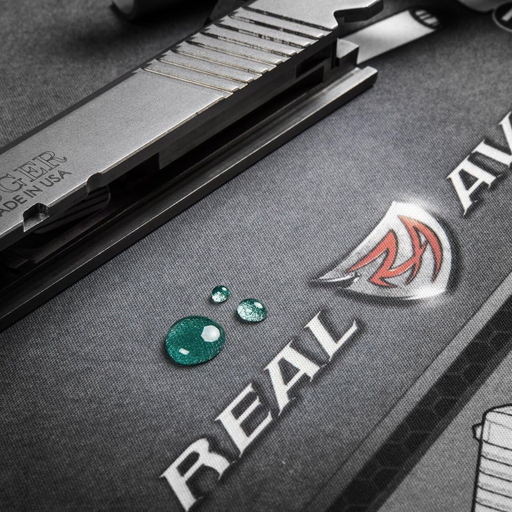 Real Avid Gun Cleaning Mat 19" x 16" with Magnetic Parts Tray | 1911, Glock, Smith & Wesson M&P or Sig Sauer P365 & P365XL (Choose Style Below)