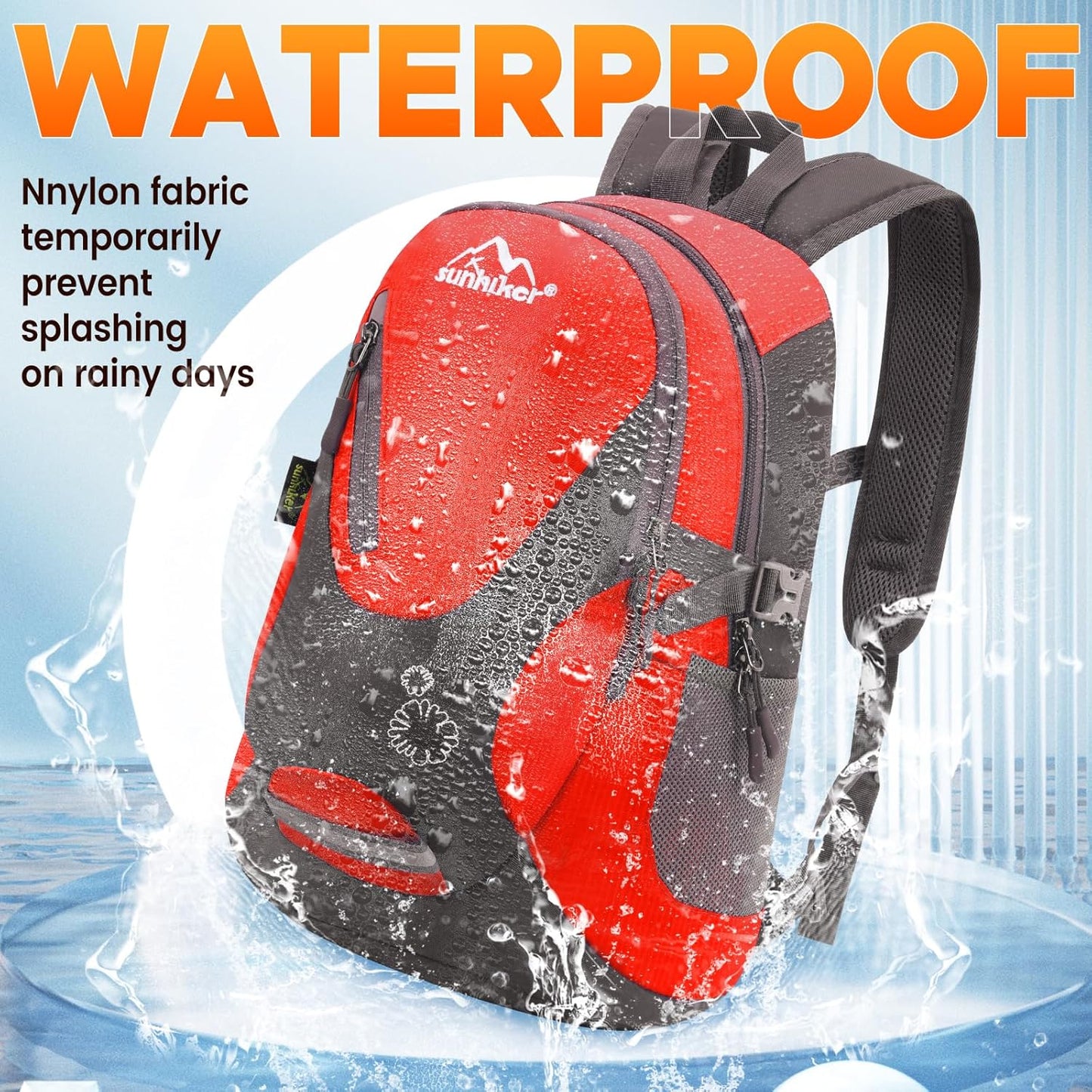 sunhiker Cycling Hiking Backpack Water Resistant Travel Backpack Lightweight SMALL Daypack M0714