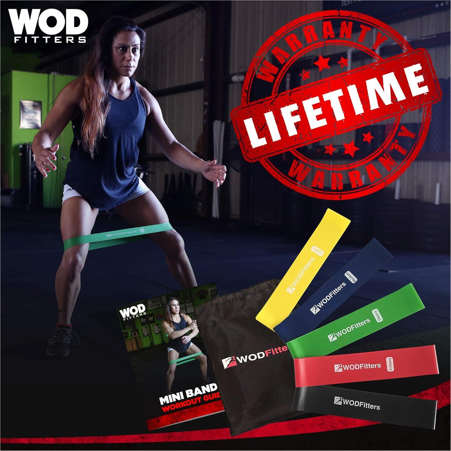 WODFitters Bandelicious Mini Bands Set for Women - 4 Exercise Workout Resistance Bands - Exercise Loops - Workout Flexbands for Stretching, Physical Therapy, Rehab, Home Fitness and Muscle Activation