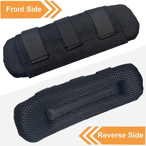 PQEUGOA 2 Pack Shoulder Strap Pads for Backpack & Tactical Vest - Width Up to 3.1" -Black