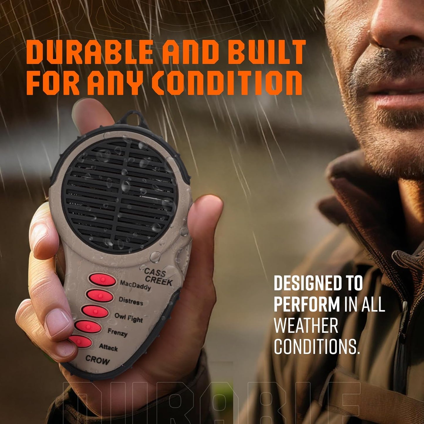 Cass Creek Ergo Call, Handheld Electronic Hunting Call, Compact Design, 5 Authentic Calls in 1, Expert Calls for Everyone