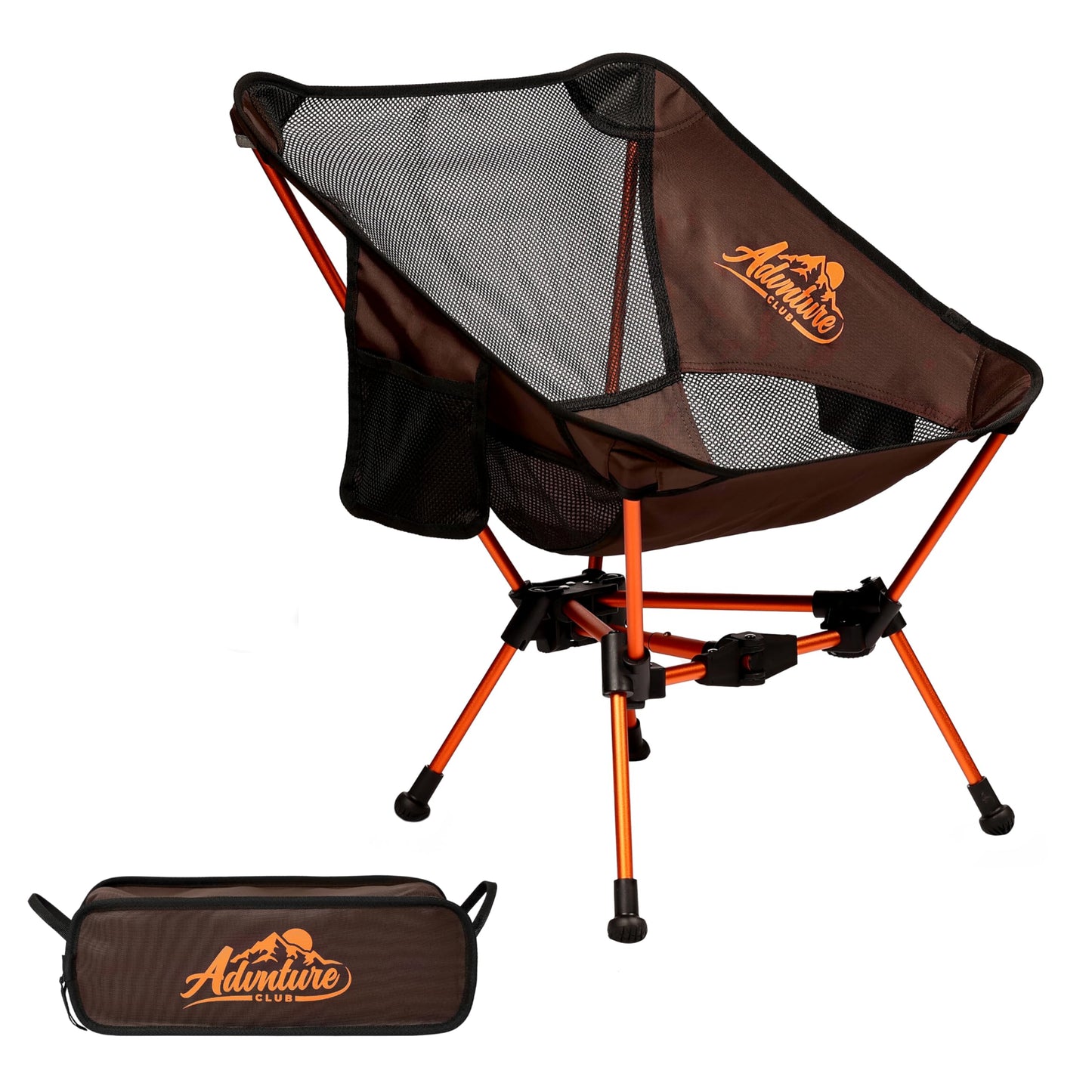 Advnture Club Portable Camping Chair - Lightweight, Compact, Foldable & Sturdy | Backpacking Chair for Camping, Hiking, Beach, Tailgates and More | 330 Lbs Capacity