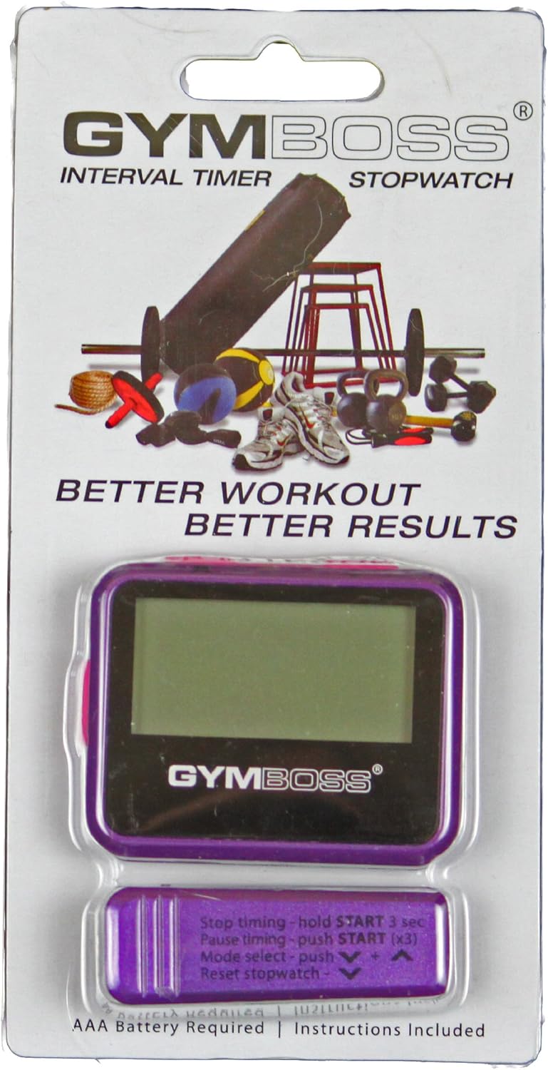 Gymboss Interval Timer and Stopwatch - Violet/Pink Metallic Gloss