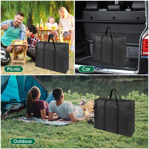 Loenel Folding Table Storage Bag, Waterproof Heavy Duty Large Carrying Bag for 8FT Picnic/Camp Tables, Portable Cover with Durable Handles (bag only) - 49" D x 30" W x 4.5" H