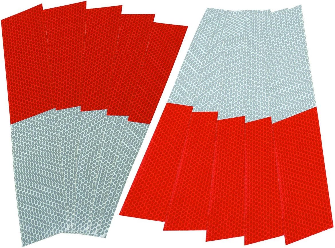 61392 Reflective Strips, Red/White, 10 Piece
